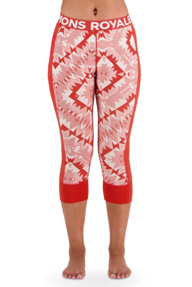 Cascade 3/4 Leggings - AOP - Womens - Retro Red Nordtek 1