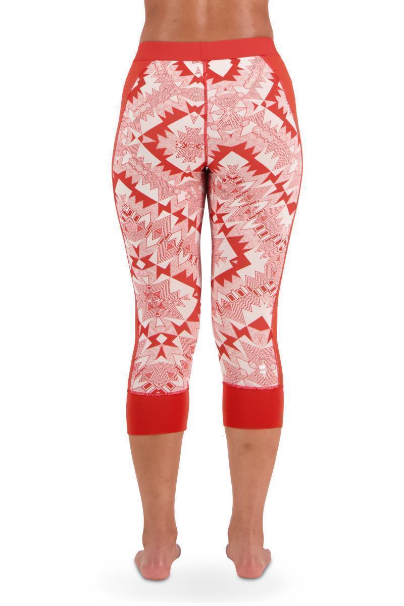 Cascade 3/4 Leggings - AOP - Womens - Retro Red Nordtek 2