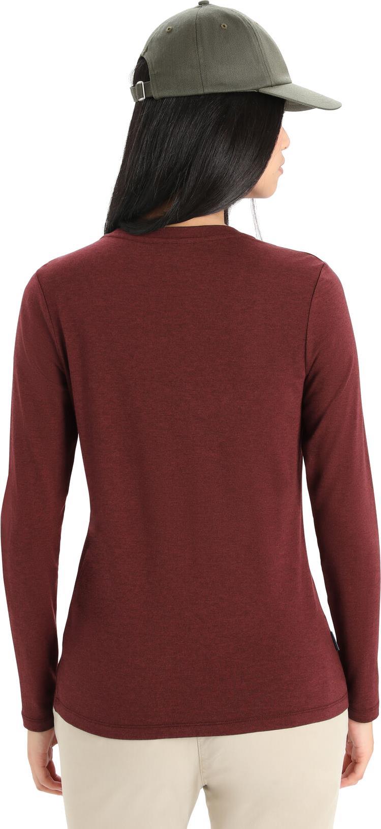 Central Classic LS Tee - icebreaker Sunset - Womens - Espresso 2