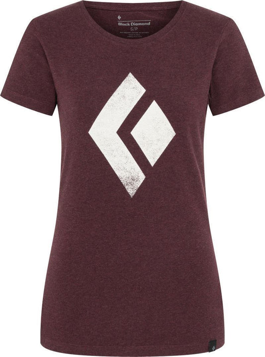 Chalked Up SS Tee - Womens - Bordeaux Heather 1