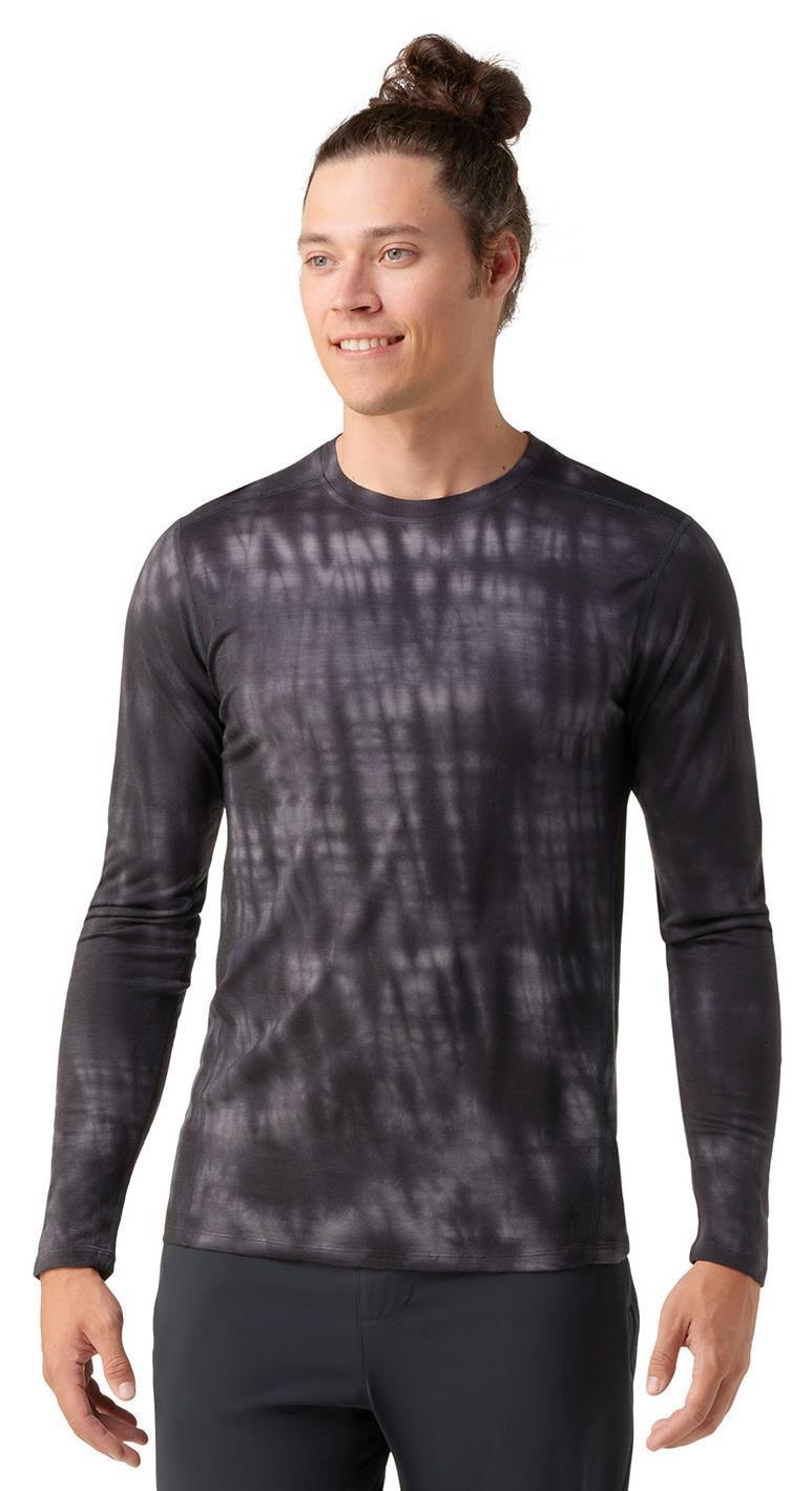 Classic All-Season Plant-Based Dye Merino Base Layer LS - Mens - Black Tie Dye 2