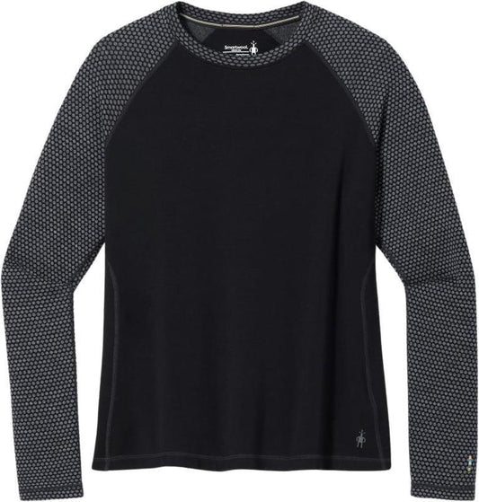 Classic Thermal Merino Base Layer Pattern Crew Plus - Womens - Black Dot 1