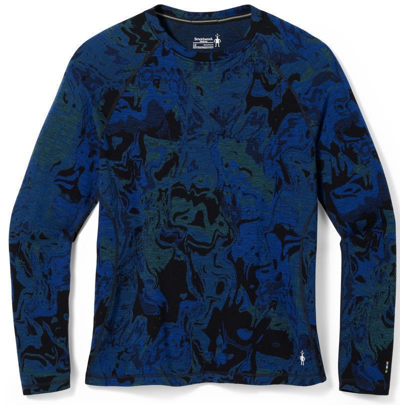 Classic Thermal Merino Base Layer Pattern Crew Plus - Womens - Blueberry Hill Marble 1