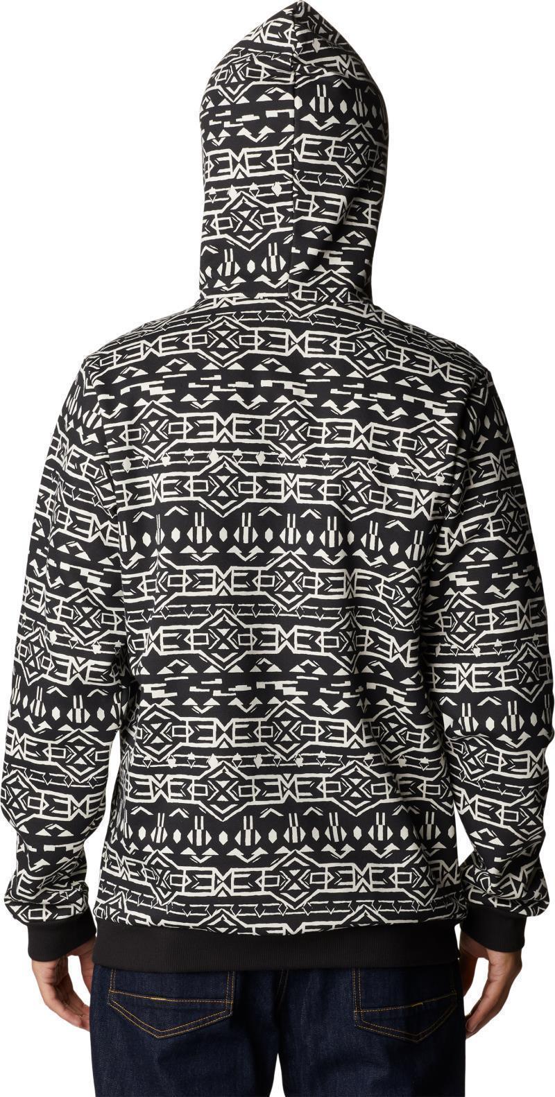 Columbia Logo Printed Hoodie - Mens - Black / Geo Print 4