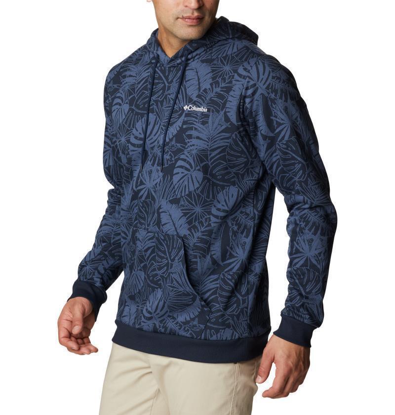 Columbia Logo Printed Hoodie - Mens - Collegiate Navy King Palms 2