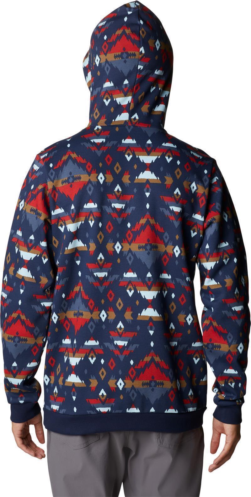 Columbia Logo Printed Hoodie - Mens - Collegiate Navy Rocky Mountain Print 4