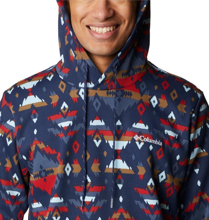 Columbia Logo Printed Hoodie - Mens - Collegiate Navy Rocky Mountain Print 5