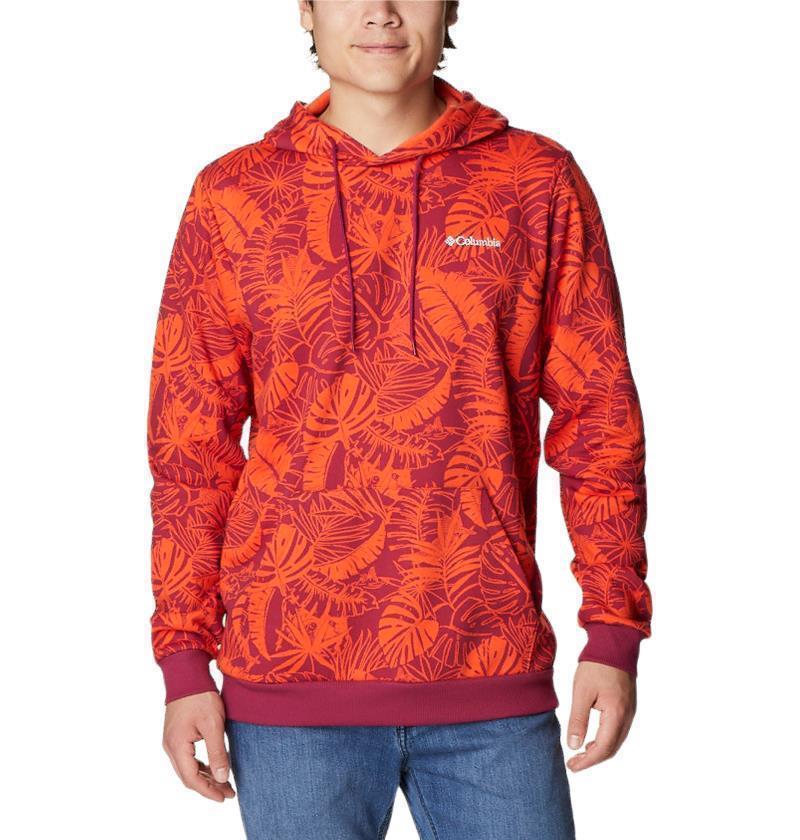Columbia Logo Printed Hoodie - Mens - Red Onion King Palms 1