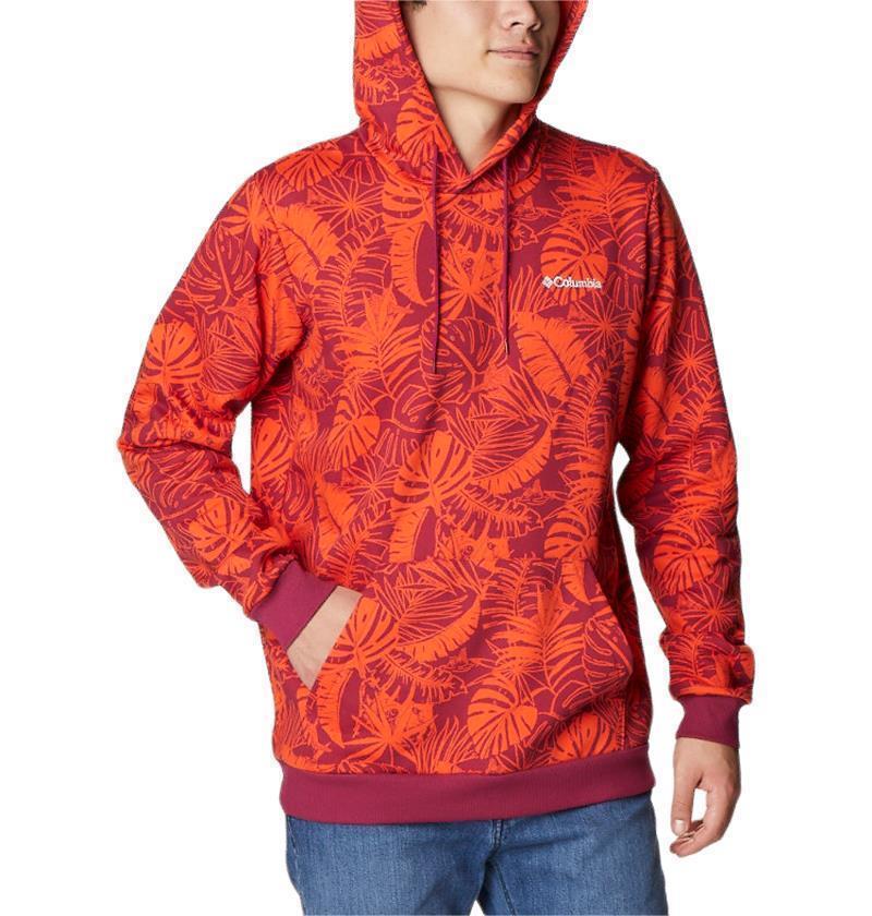 Columbia Logo Printed Hoodie - Mens - Red Onion King Palms 3
