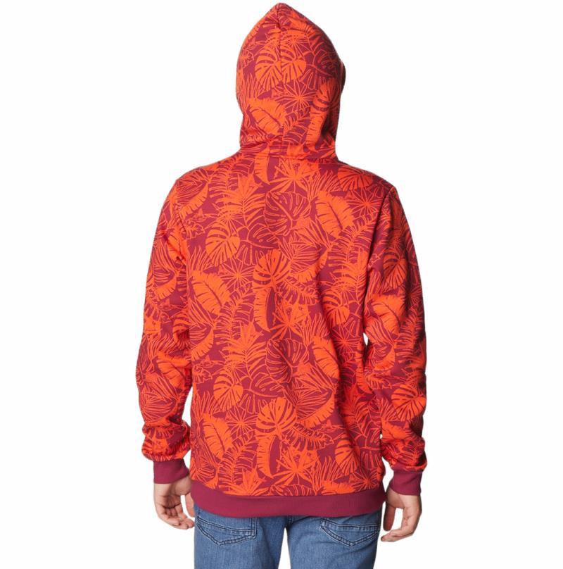 Columbia Logo Printed Hoodie - Mens - Red Onion King Palms 4