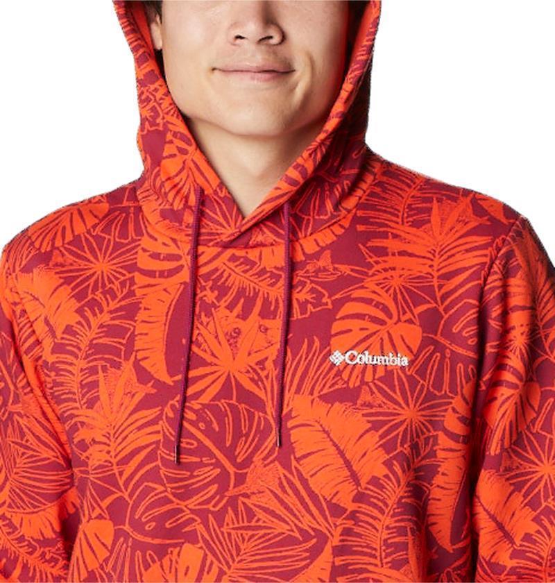 Columbia Logo Printed Hoodie - Mens - Red Onion King Palms 5