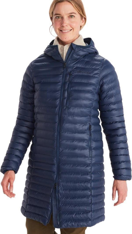 Echo Featherless Long Jacket - Womens - Arctic Navy Shiny 1
