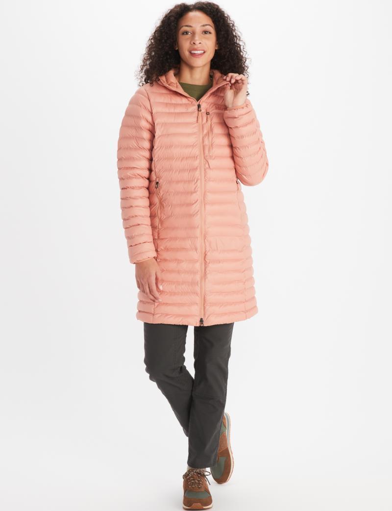 Echo Featherless Long Jacket - Womens - Rose Gold Shiny 3