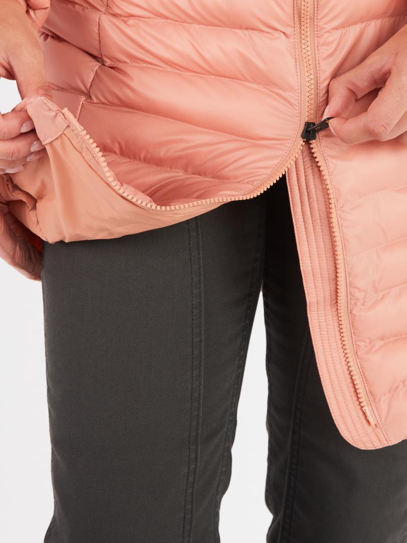 Echo Featherless Long Jacket - Womens - Rose Gold Shiny 5