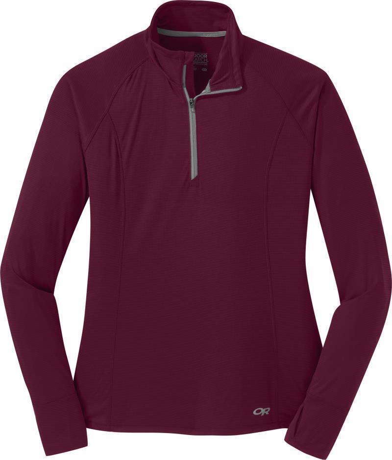 Echo Quarter Zip - Womens - Garnet 1