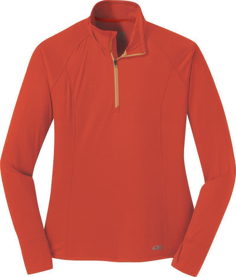 Echo Quarter Zip - Womens - Lava 1
