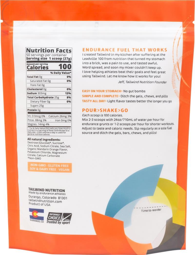 Endurance Fuel - 50 Servings - Mandarin Orange 2