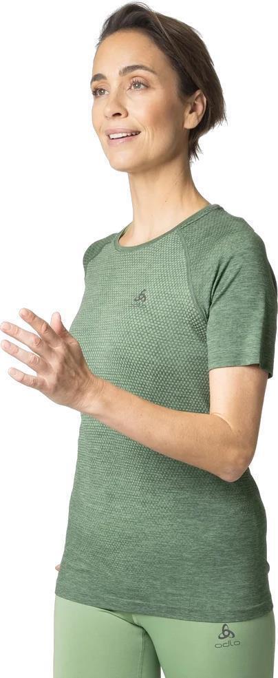 Essential Seamless Crew Neck SS - Womens - Loden Frost Melange 3
