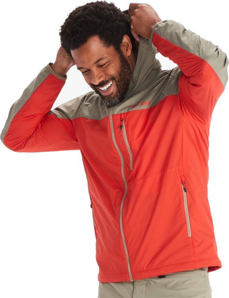 Ether DriClime Hoody - Mens - Vetiver / Victory Red 2