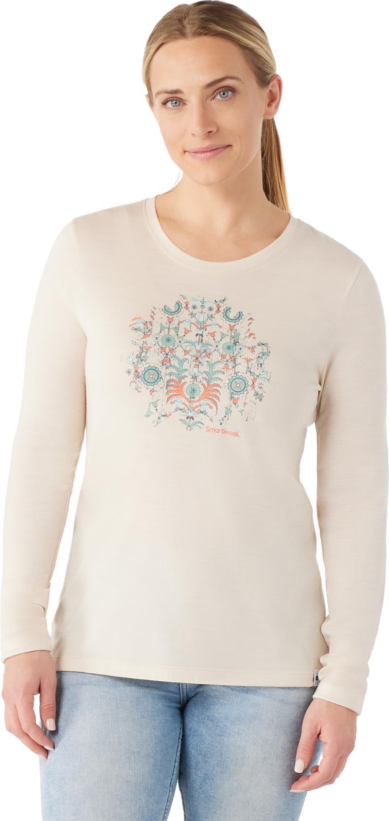 Floral Tundra Graphic LS Tee - Womens - Almond Heather 2