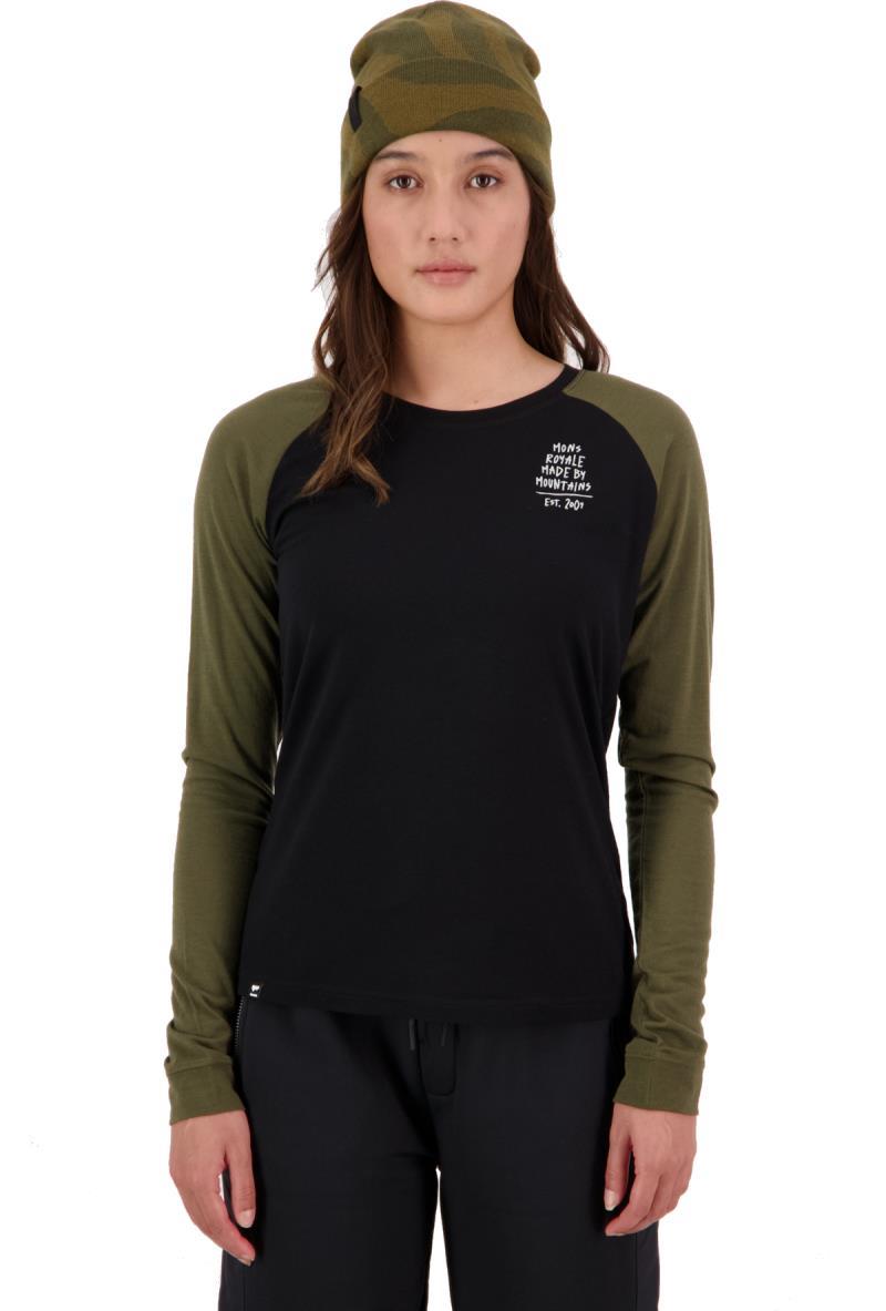 Icon Raglan - MBM Graffiti - Womens - Dark Olive / Black 2