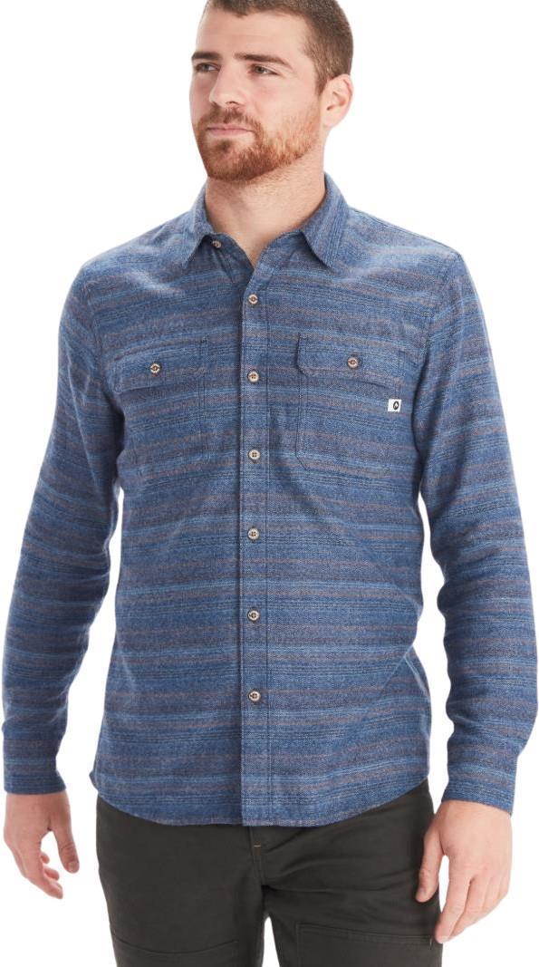 Jasper / Fairfax Heathered Midweight Flannel LS - Mens - Arctic Navy 1