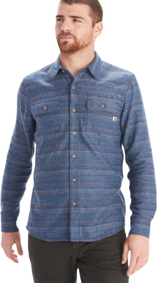 Jasper / Fairfax Heathered Midweight Flannel LS - Mens - Arctic Navy 1