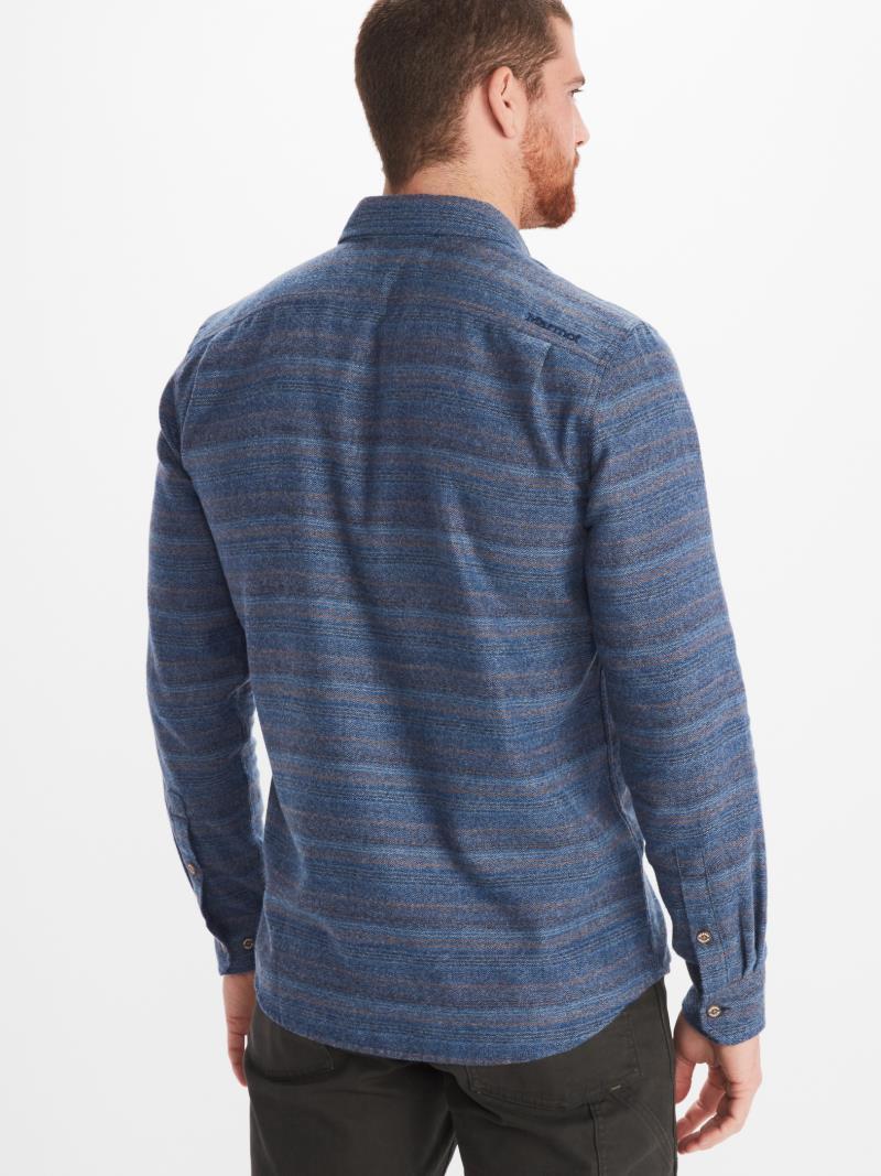 Jasper / Fairfax Heathered Midweight Flannel LS - Mens - Arctic Navy 2