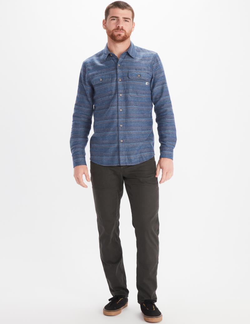Jasper / Fairfax Heathered Midweight Flannel LS - Mens - Arctic Navy 3