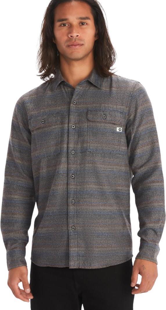 Jasper / Fairfax Heathered Midweight Flannel LS - Mens - Dark Coffee 1