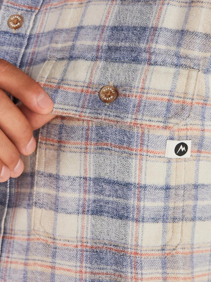 Jasper / Fairfax Heathered Midweight Flannel LS - Mens - Sandbar 4