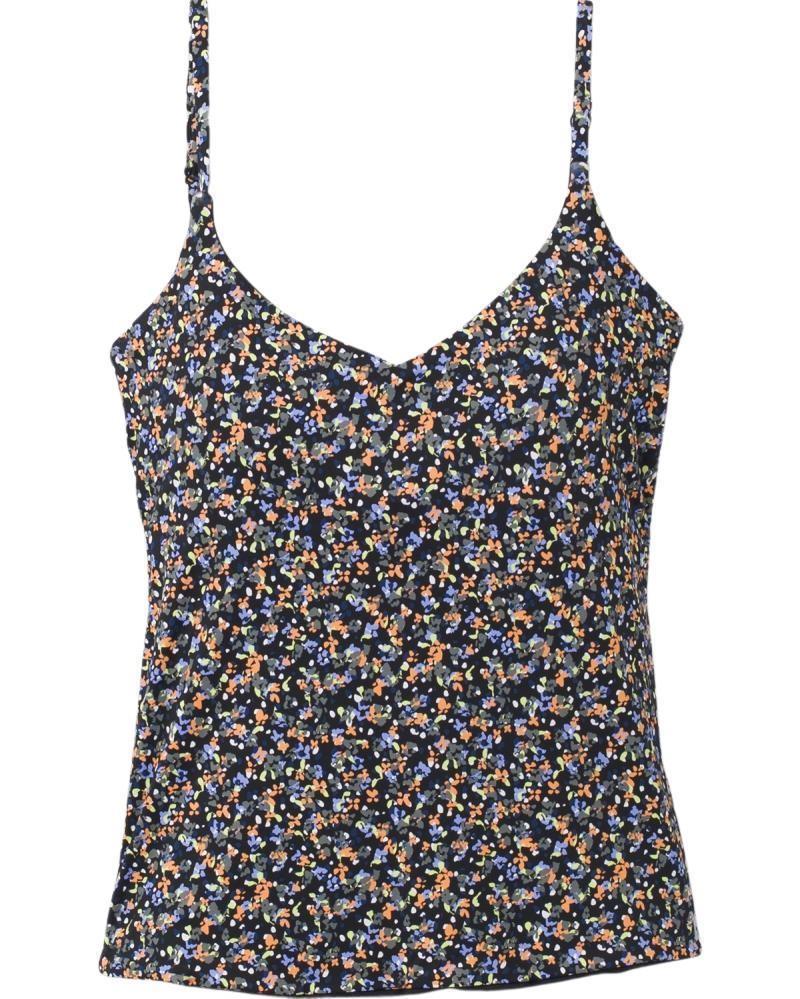 Jess Reversible Tankini - Womens - Black Petals 1