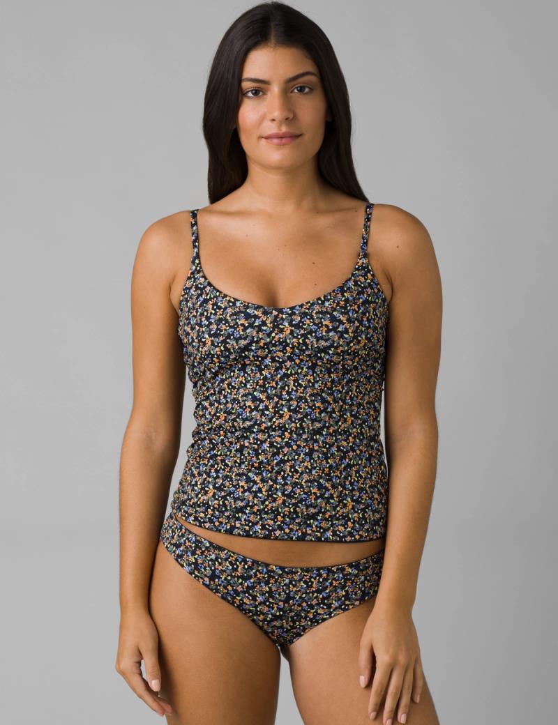 Jess Reversible Tankini - Womens - Black Petals 2