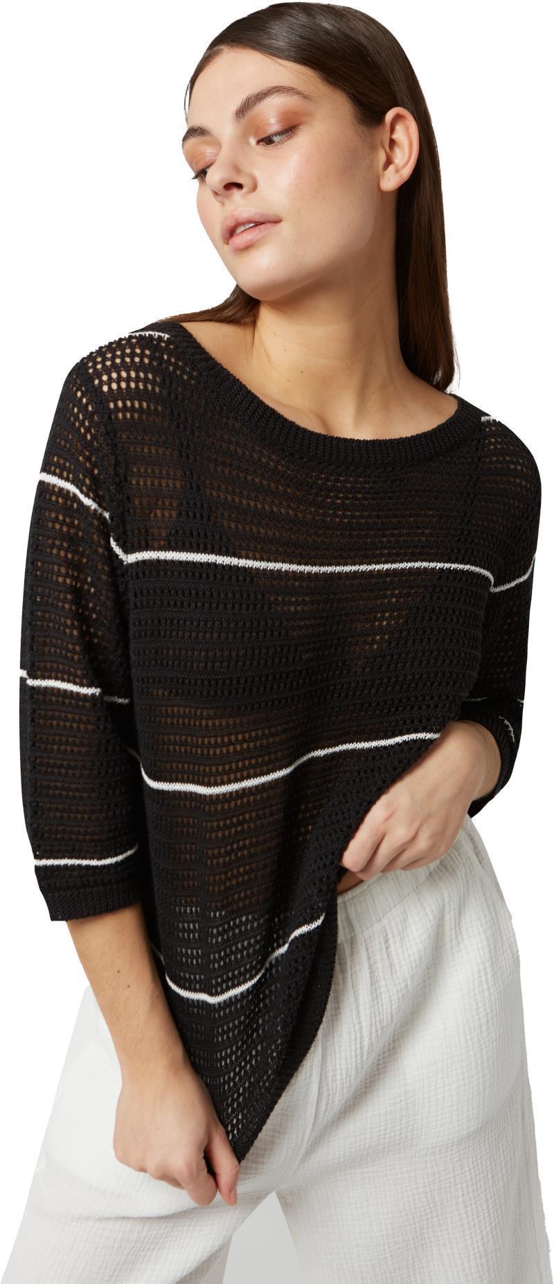Kamari Crochet Sweater - Womens - Black 1