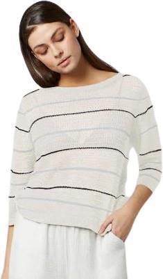 Kamari Crochet Sweater - Womens - Pearl 1