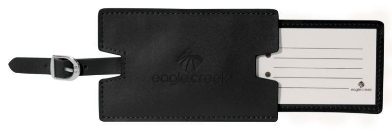 Leather Luggage Tag - Black 1