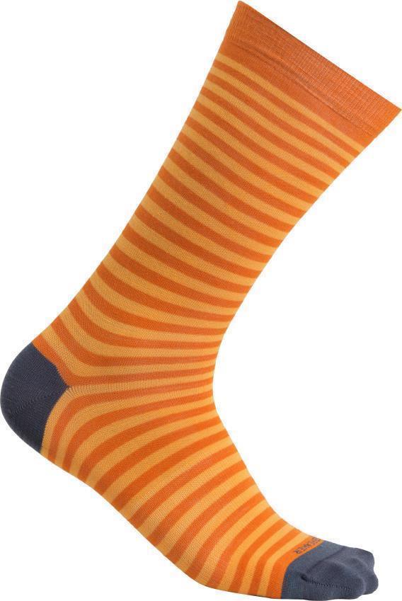 Lifestyle Fine Gauge Crew Socks - Stripe - Mens - Solar / Graphite / Earth - Stripe 1
