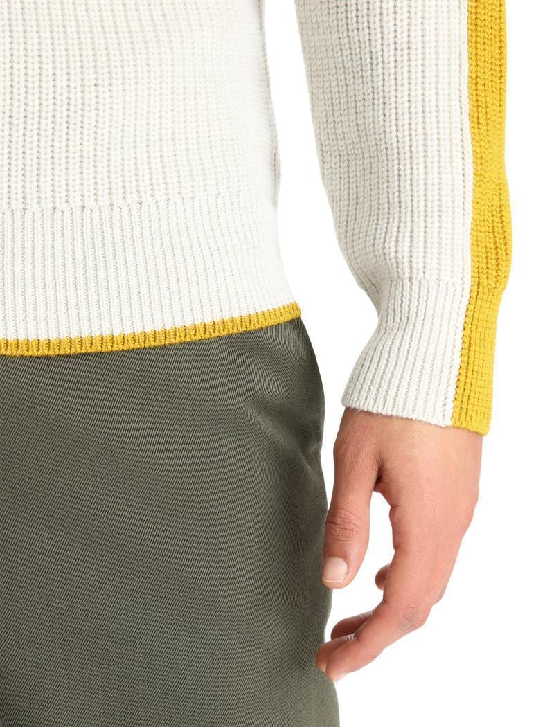 Lodge LS Half Zip Sweater - Mens - Ecru Heather / Silent Gold 7