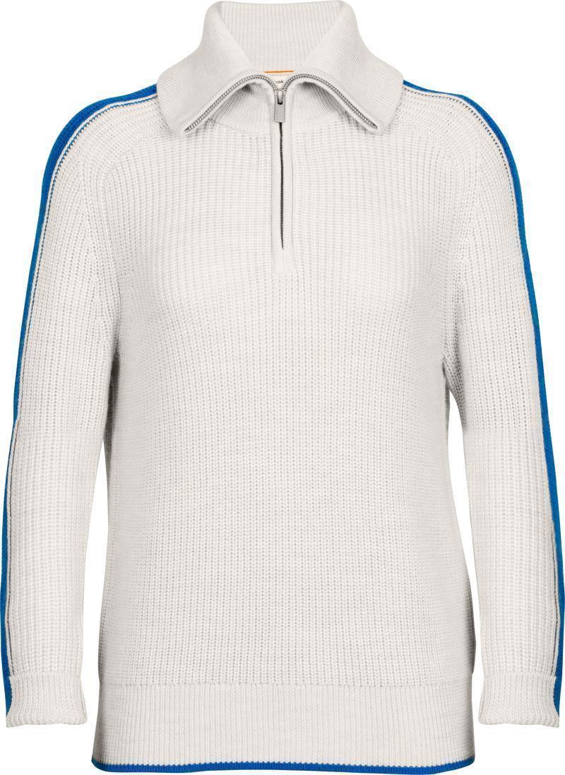 Lodge LS Half Zip Sweater - Womens - Ecru Heather / Lazurite 1