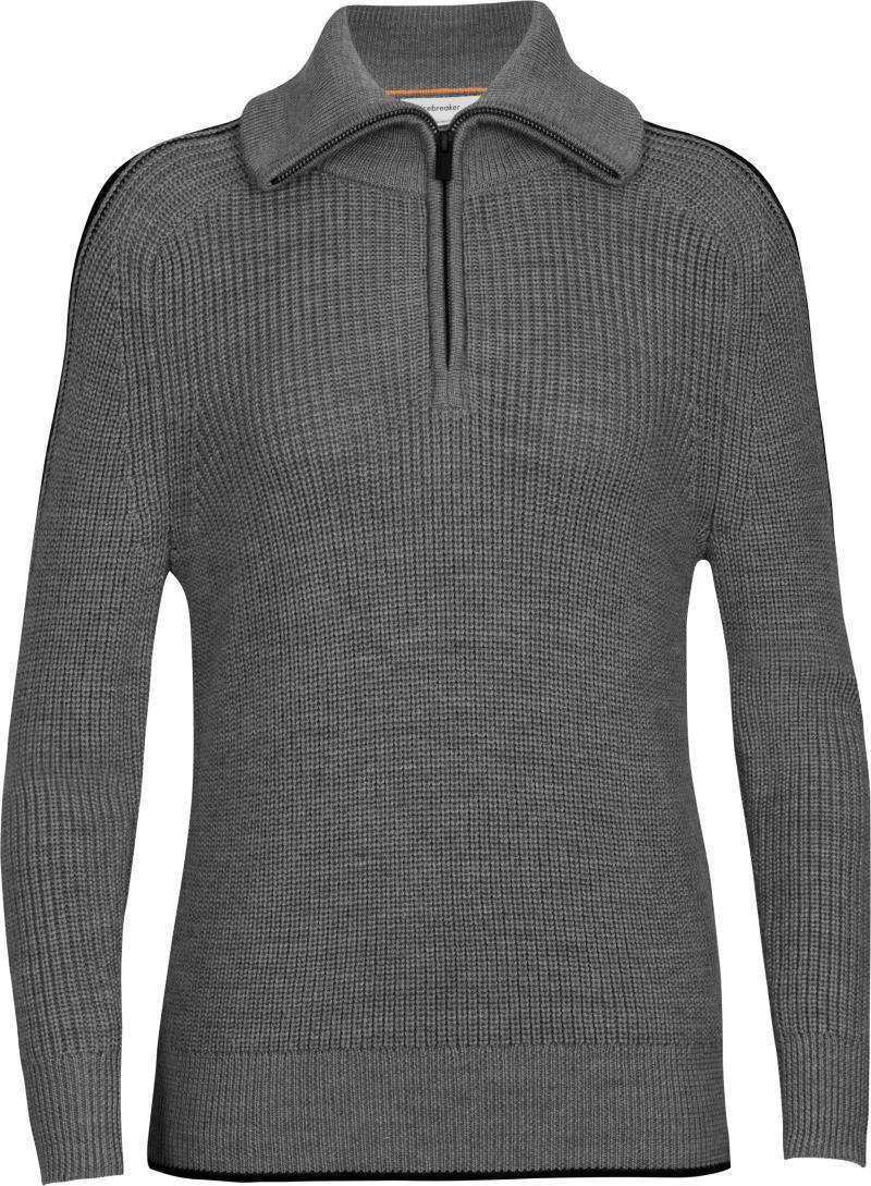 Lodge LS Half Zip Sweater - Womens - Gritstone Heather / Black 1