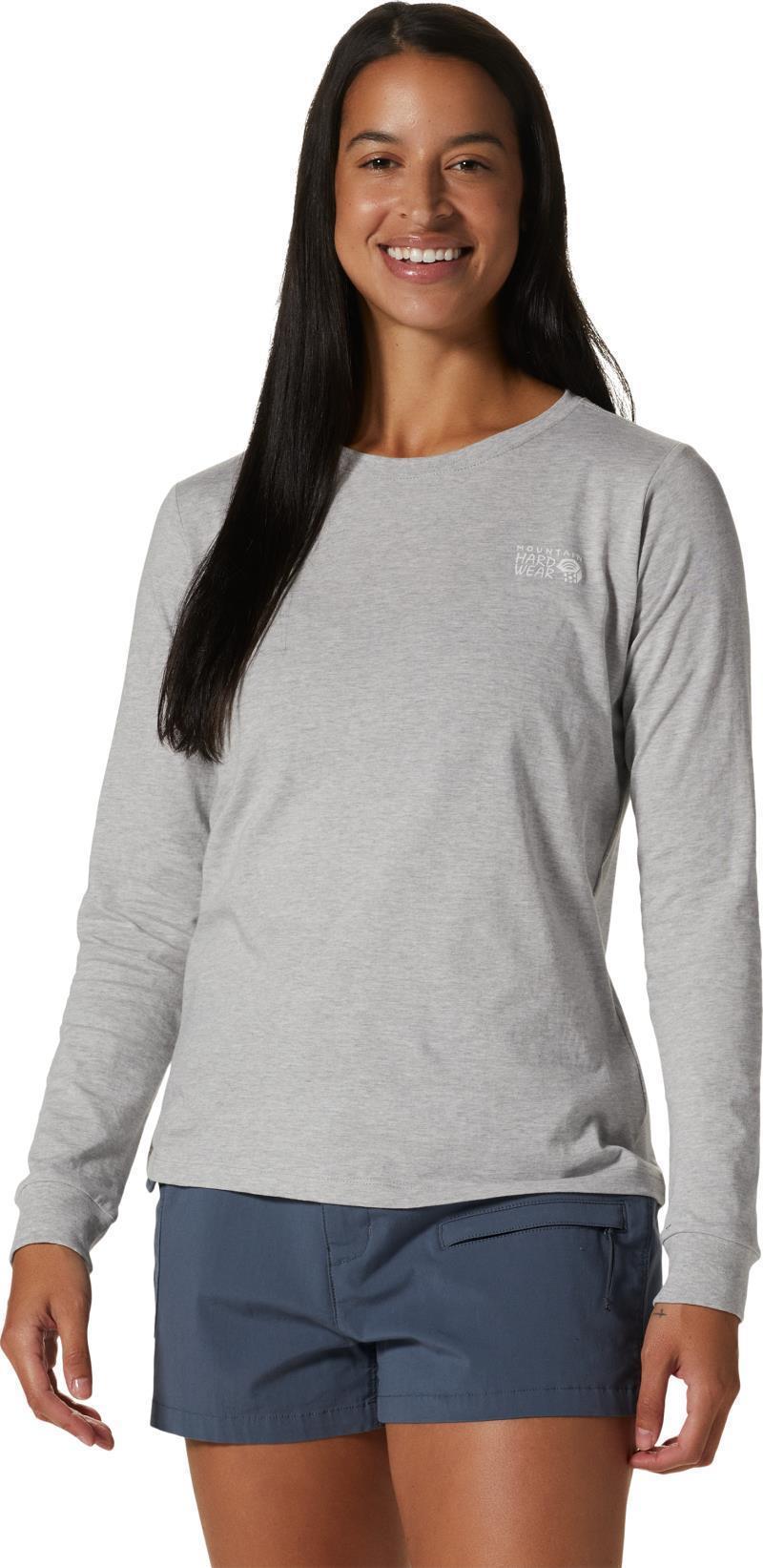 MHW Back Logo LS - Womens - Hardwear Grey Heather 1