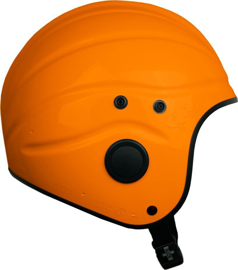 MK-11 Open Face Marine Rescue Helmet w/ Visor Studs - Orange 1