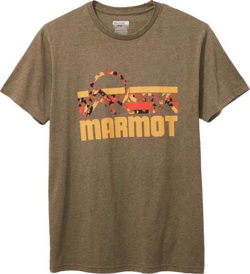 Marmot Coastal Tee SS - Mens - Dark Olive Heather / Toasted Almond 1