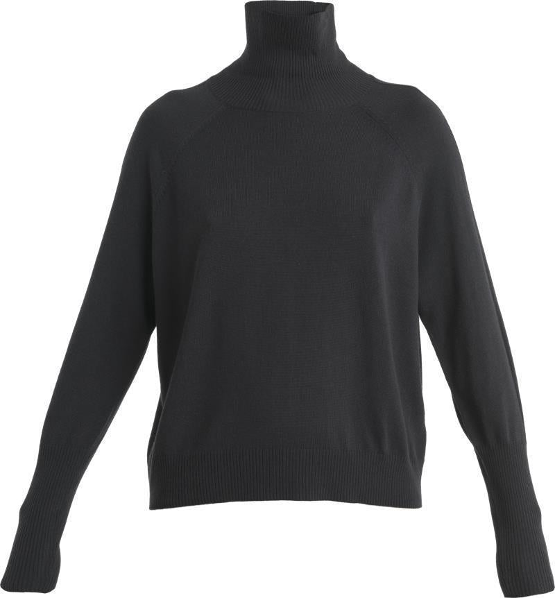 MerinoFine Luxe LS High Neck Sweater - Womens - Black 1