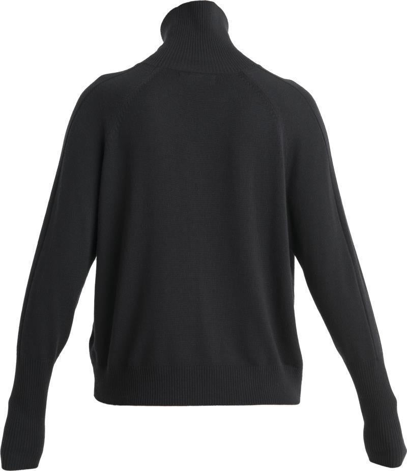 MerinoFine Luxe LS High Neck Sweater - Womens - Black 2