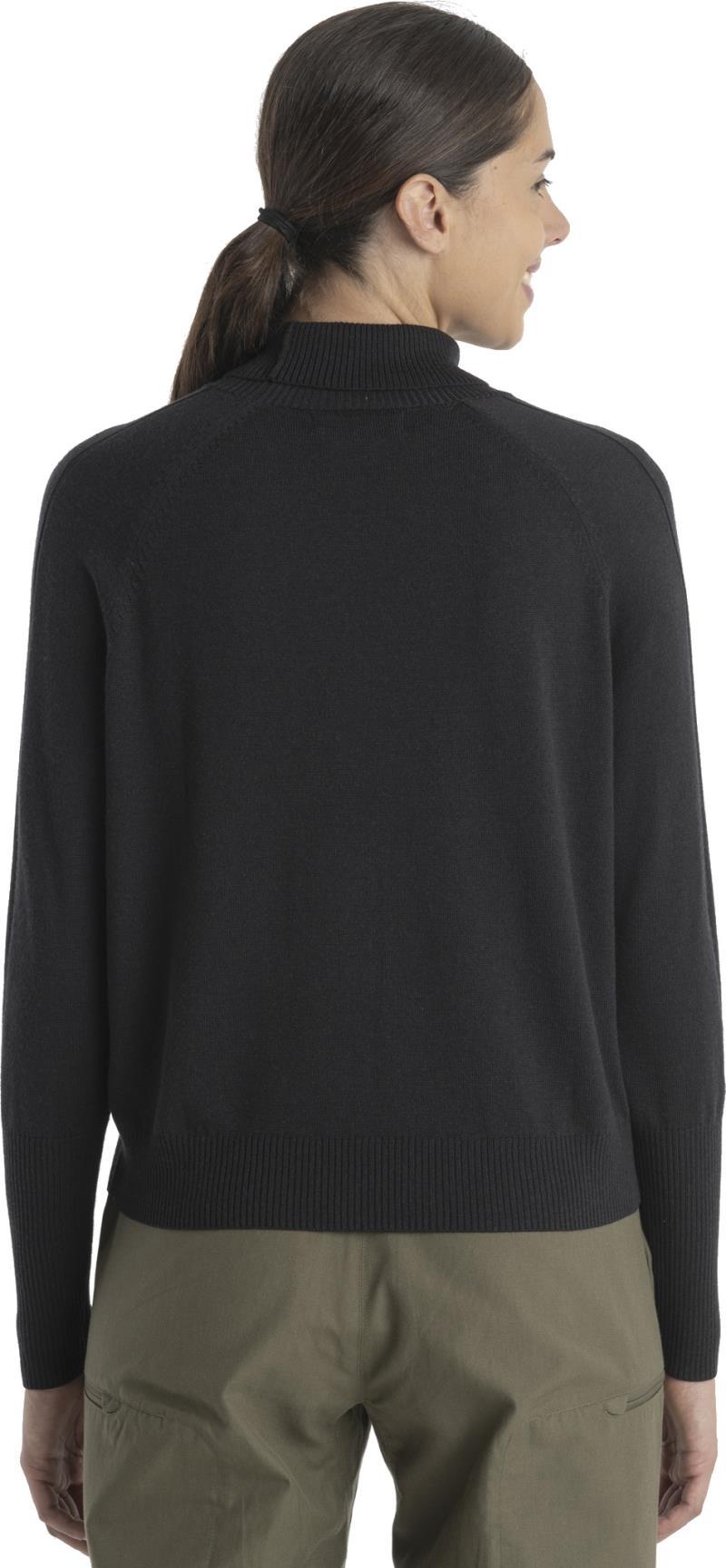 MerinoFine Luxe LS High Neck Sweater - Womens - Black 4