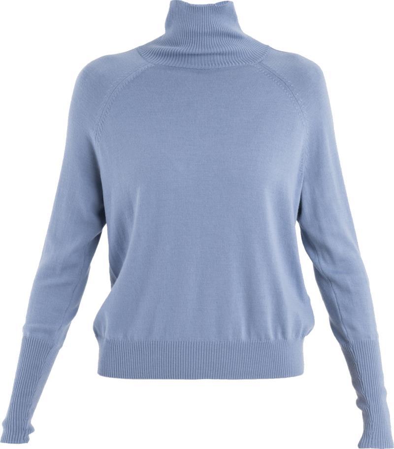 MerinoFine Luxe LS High Neck Sweater - Womens - Kyanite 1