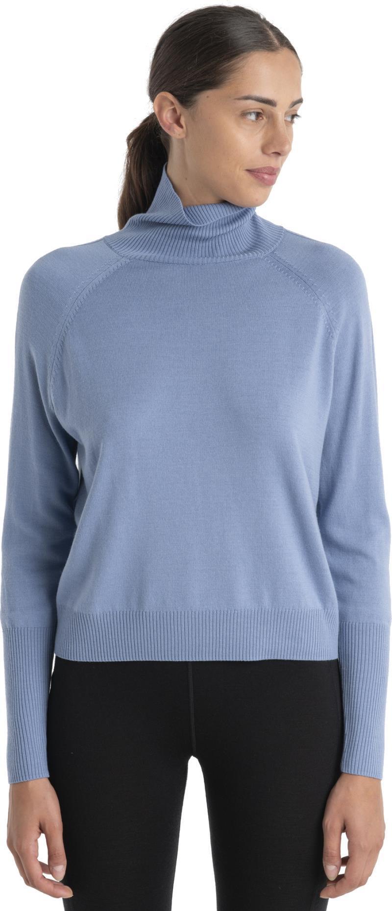 MerinoFine Luxe LS High Neck Sweater - Womens - Kyanite 3