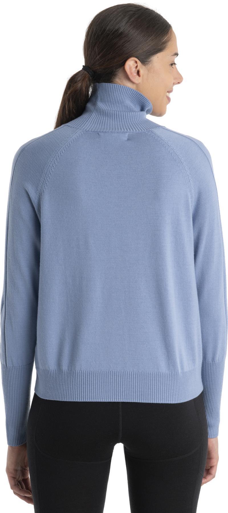 MerinoFine Luxe LS High Neck Sweater - Womens - Kyanite 4