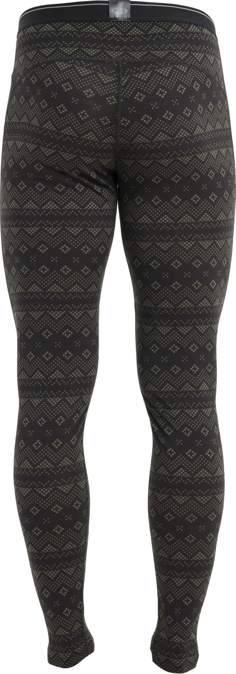 Merino 200 Oasis Leggings - First Snow - Mens - Black / Loden / AOP 2